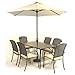 Outdoor Living : 152cm Rectangle Rimini Table with 6 Chairs