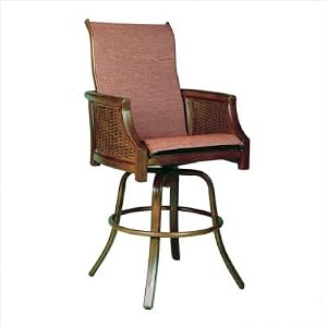 Casablanca High Back Sling Swivel Bar Stool