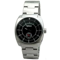 DKNY NY1311 Gents Analogue Watch, Stainless Steel Bracelet & Case, Black Dial with Separate 'Seconds' Dial