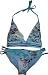 Women's Ed Hardy Swimwear Bathing Suit 2 Pc. Bikini Blue Metallic Multi Medium
