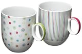 Yedi Houseware Classic Coffee and Tea Candies Mugs, Set of 2