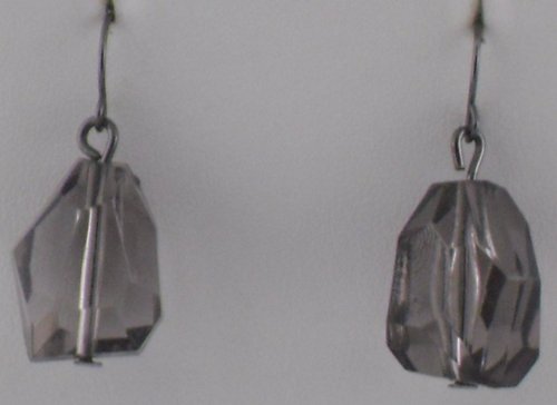 Smokey Resin Pebble Earrings