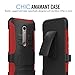 MoKo Moto Droid Maxx 2 Case - Full Body Rugged Holster Cover with Swivel Belt Clip for Motorola Moto Droid Maxx 2 / Moto X Play Smartphone 2015 Edition, RED (Not for Moto X Previous Generations)