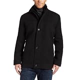 Haggar Mens Bib Front 3/4 Wool Coat, Charcoal, XX-Large