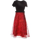 Plus Size Girls Clothes RED Christmas Dress BONNIE JEAN Girl 12.5-20.5