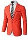 H2H Mens Single Breasted Slim Fit Blazer with Various Color