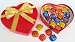 Dove Chocolate Assortments Packaged in Bright Red Valentine Box with Lovely Gold Trim and Bow