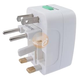 Universal World Wide Travel Charger Adapter Plug, White