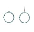 Earrings - E1 - Swarovski Crystal Circles ~ Aqua