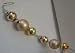 Christmas Xmas 9 foot Vintage Glass Garland - Gold - Mixture of Reflective and Non Reflective Garlan