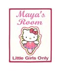 HELLO KITTY Little Girls Bedroom Door SIGN, Personalized