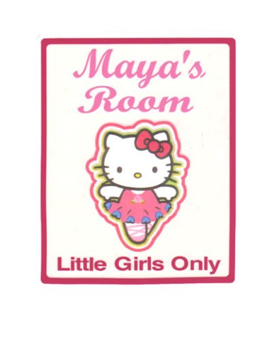 HELLO KITTY Little Girls Bedroom Door SIGN, Personalized. HELLO KITTY Little Girls Bedroom Door SIGN, Personalized