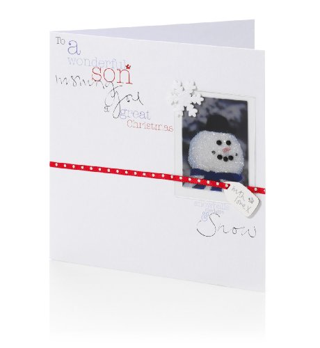 Photographic Snowman Christmas Card