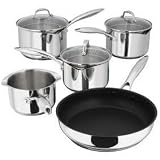 Stellar 7000 Promotional Draining 5 Piece Saucepan Set 5 Piece Set. As shown