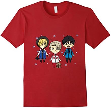 Men's  Yuri on Ice Ugly Sweater T-Shirt XL Cranberry