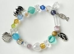 "Footprints Prayer" Glass Beaded Story Bracelet