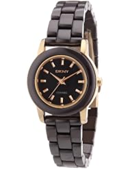 DKNY Ceramic Brown Dial Womens Watch #NY8428
