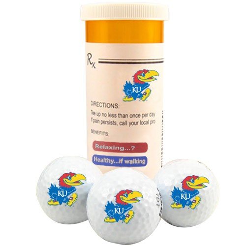 Kansas Jayhawks Rx 3-pack Golf Balls