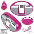 Digital Clock Radio with iPod Docking Station - Pink