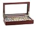 Jr. Mahogany Oak Cufflinks Cuff Links Collector Storage Case