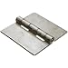 Steel Surface Mount Butt Hinge without Hole, Unplated Finish, 0.180" Leaf Thickness, 5" Open Width, 3/8" Pin Diameter, 5" Long, Non-Removable Pin (Pack of 1)