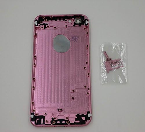 New Metal Back Housing Battery Cover Frame Replacement for iPhone 6 Plus 5.5" (Pink + White Side)
