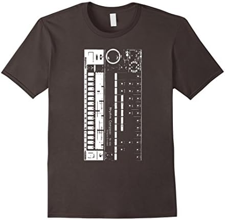 Men's TR808 Synthesizer Vintage Retro Dance Music T-Shirt XL Asphalt