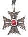 maltese26  - Maltese Red Crystal Cross Real Pewter Pendant Necklace