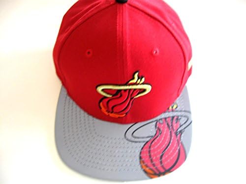 Miami Heat NBA Basketball Team Reflective Brim Flame Silver Strapback Official New Era 9Fifty Cap