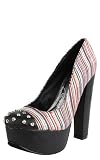 Yasenia Spike Toe Woven Pumps BLACK