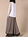 Mordenmiss Women's Casual Loose Fit Layers Wide Leg Pants Khaki, One Size