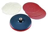 5-Piece Polishing and Sanding Accessory Set for 5 Polishers - Genuine Wool Bonnet