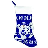 24" NHL Toronto Maple Leafs Knit Snowman and Snowflake Christmas Stocking