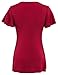 Ninedaily Women Tunics V-neck Ruffles Short Sleeve Draped Shoulder Blouse Tops