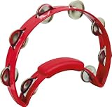 Rhythm Tech Solo RT 1230 Tambourine, Red, Nickel Jingles