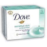 Dove Bar Soap, Sensitive Skin Unscented, 4.25 oz. bars, 16 Count