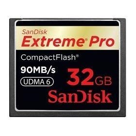 SanDisk 32GB Extreme Pro CF memory card - UDMA 90MB/s 600x (SDCFXP-032G-P91, Retail Package)