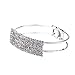 ZPS(TM)Fashion Lady Elegant Bangle Wristband Bracelet Crystal Cuff Bling Gift (Silver)