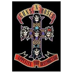 Guns n Roses Posterflagge Appetite For Destruction Fahne Poster Flagge Textilposter 75x110cm
