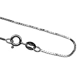 Italian Box Link Platinum Overlay Sterling Silver Chain