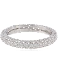 Sterling Silver Pave Simulated Diamond Ring