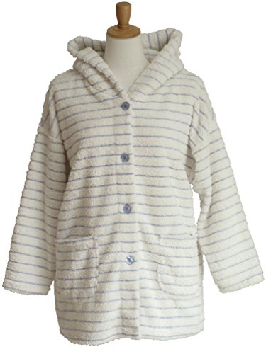 ふわ もこ ボア ボーダー フードつき ガウン カーディガン