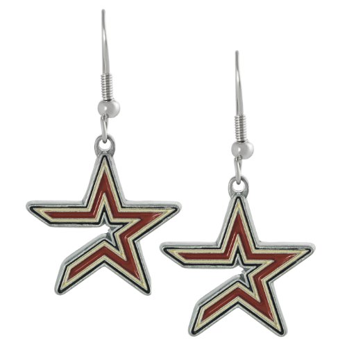 Silvertone Houston Astros Dangle Earrings