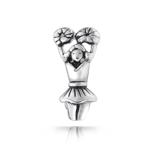 Bling Jewelry Cheerleader 925 Sterling Silver Bead Compatible Pandora Chamilia Troll