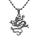 Stainless Steel Polished Dragon Necklace