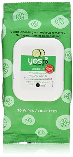 Yes To Cucumber Hypoallergenic Facial Towelettes, 30 Count