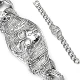 316L Stainless Steel Large Skull Gothic Chain Bracelet