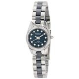 Armitron Women's 75/4034GYSV Grey Ceramic Swarovski Crystal Accented Silver-Tone Watch