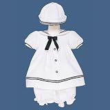 Lito Baby Girls Clothes White Sailor Dress Outfit Set Girl 3M-24M