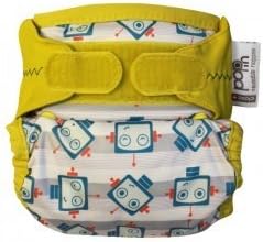 Pop-In New Generation V2 all-in-one one-size nappy, bamboo, Robots by Close Parent